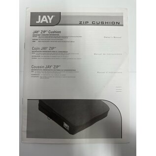 JAY Used JAY Zip Cushion Owner's Manual
