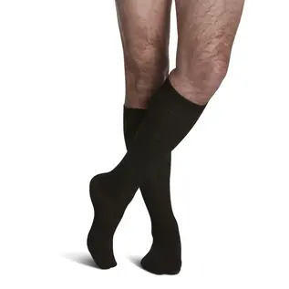 Sigvaris 186 Casual Cotton CALF SZ B MEN BLACK