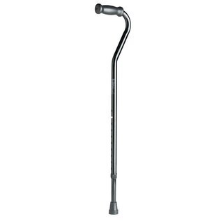 Medline Offset Cane Single Point Black Adult 31" to 40"