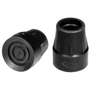 Carex Black Rubber Cane Tips, 7/8"