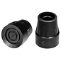 Carex Black Rubber Cane Tips, 7/8"