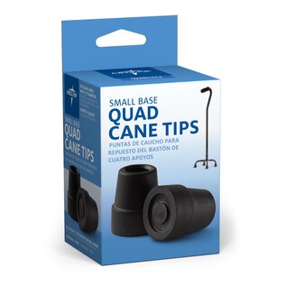 Small Base Quad Cane Tips 1 Pair 1/2"