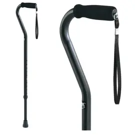 Carex Aluminum Offset Cane Black