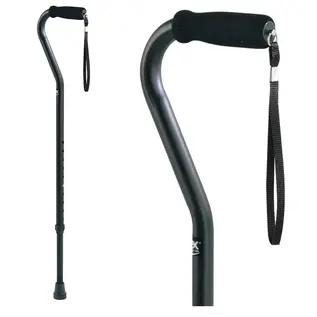 Carex Carex Aluminum Offset Cane Black