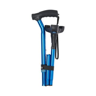 Medline TriGlide Folding Cane, Blue