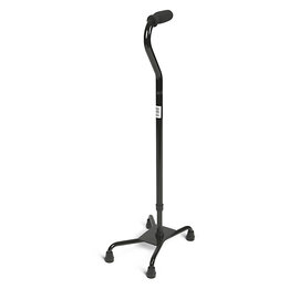 Medline Bariatric Steel Quad Cane w/ Large Base- 500lbs capacity