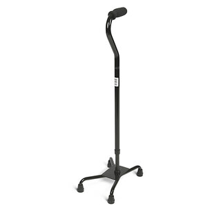 Medline Bariatric Steel Quad Cane w/ Large Base- 500lbs capacity