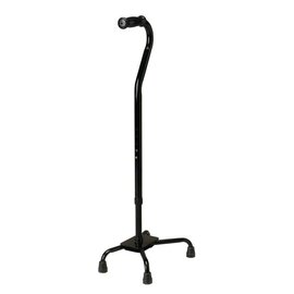 Medline Bariatric Quad Cane w/ Small Base Black -500lbs