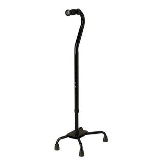Medline Bariatric Quad Cane w/ Small Base Black -500lbs