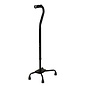 Medline Bariatric Quad Cane w/ Small Base Black -500lbs