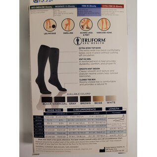 Truform Truform Below Knee Closed Toe 20-30mmHg 8865