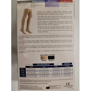 Truform Thigh High Closed Toe 20-30mmHg 8868