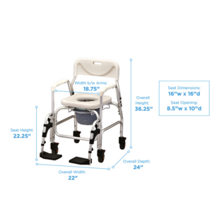 Nova Deluxe Shower Chair Commode