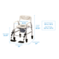 Nova Deluxe Shower Chair Commode