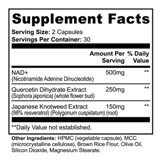 NAYSA NAD+ Supplement 500mg 60 Capsules