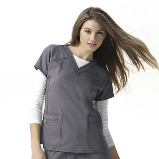 WonderWink CLEARANCE  Women's 4-Stretch Sporty V-Neck Top 6214