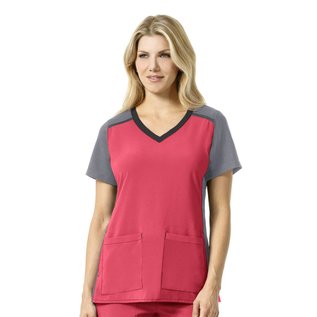 Carhartt Women's Cross-Flex Multi-Color Knit Mix V-Neck Top C12410
