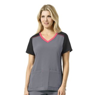 Carhartt Women's Cross-Flex Multi-Color Knit Mix V-Neck Top C12410