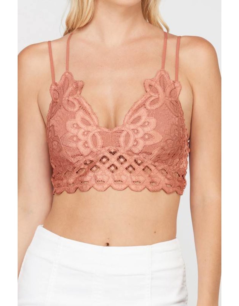 Lace Padded Detail Bralette - 8 colors