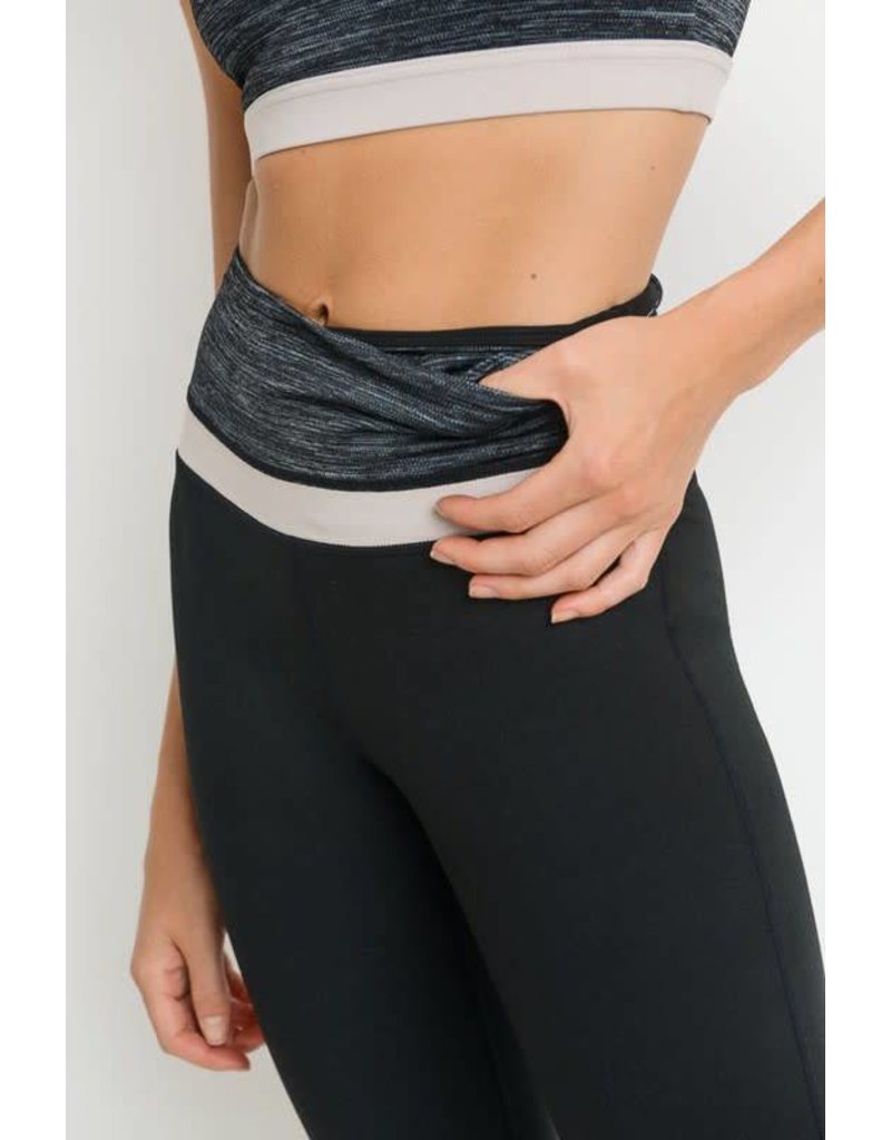 Highwaist Colorblock Melange Full Leggings