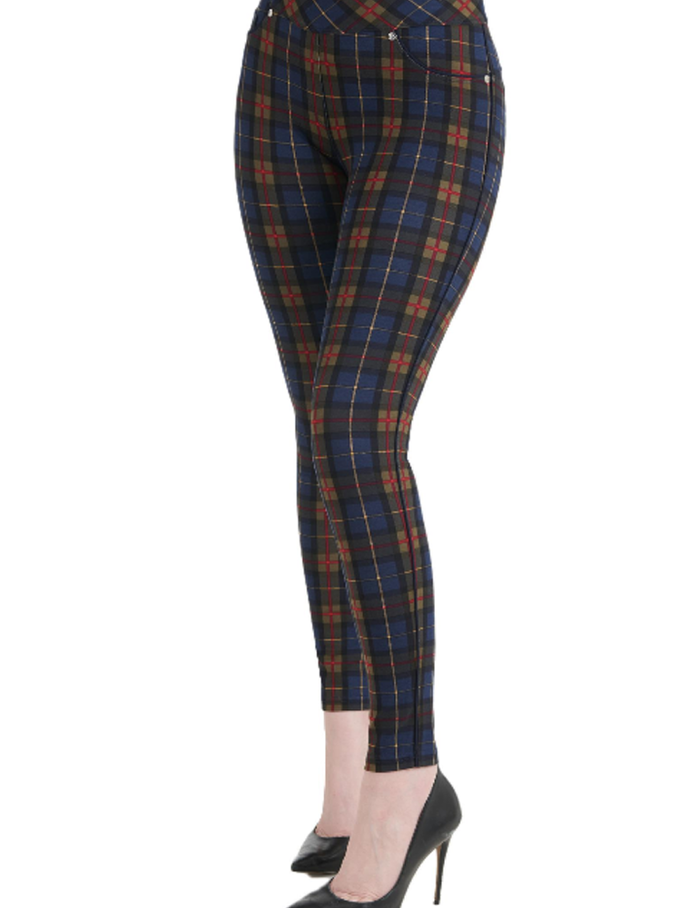 Luxe Plaid Piped Jegging