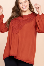 Crochet Detailed Loose-Fit Blouse