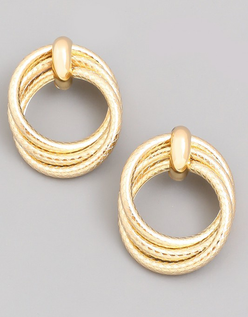 Layered Circle Ring Earrings