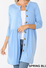 Buttoned Cardigan With Side Pocket