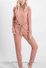 Waffled Ruffled Waist Band Jogger