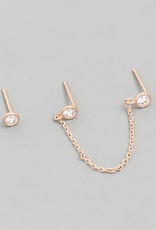 Chain Stud Earrings Set