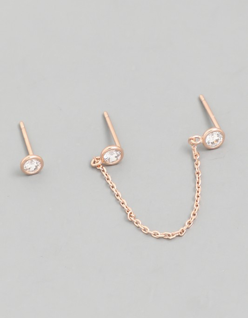 Chain Stud Earrings Set