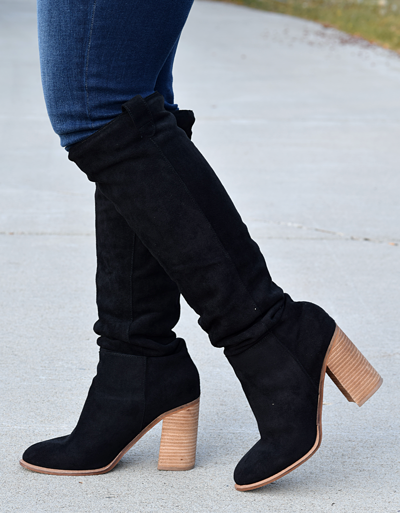 Box Cut Block Heel Boot