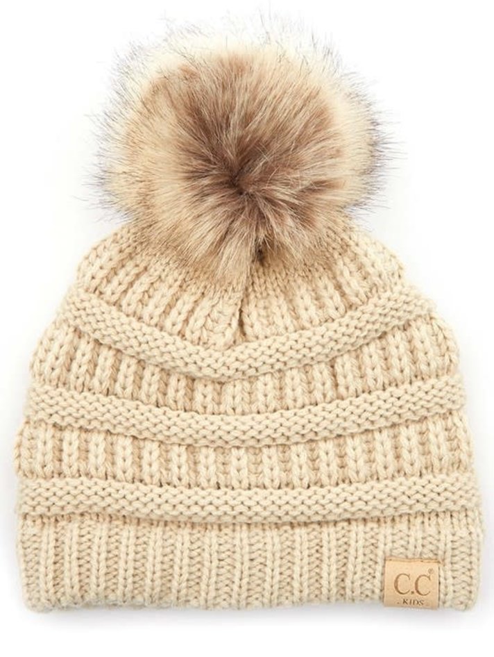 C.C Kids Solid Ribbed Beanie - Boutique 23
