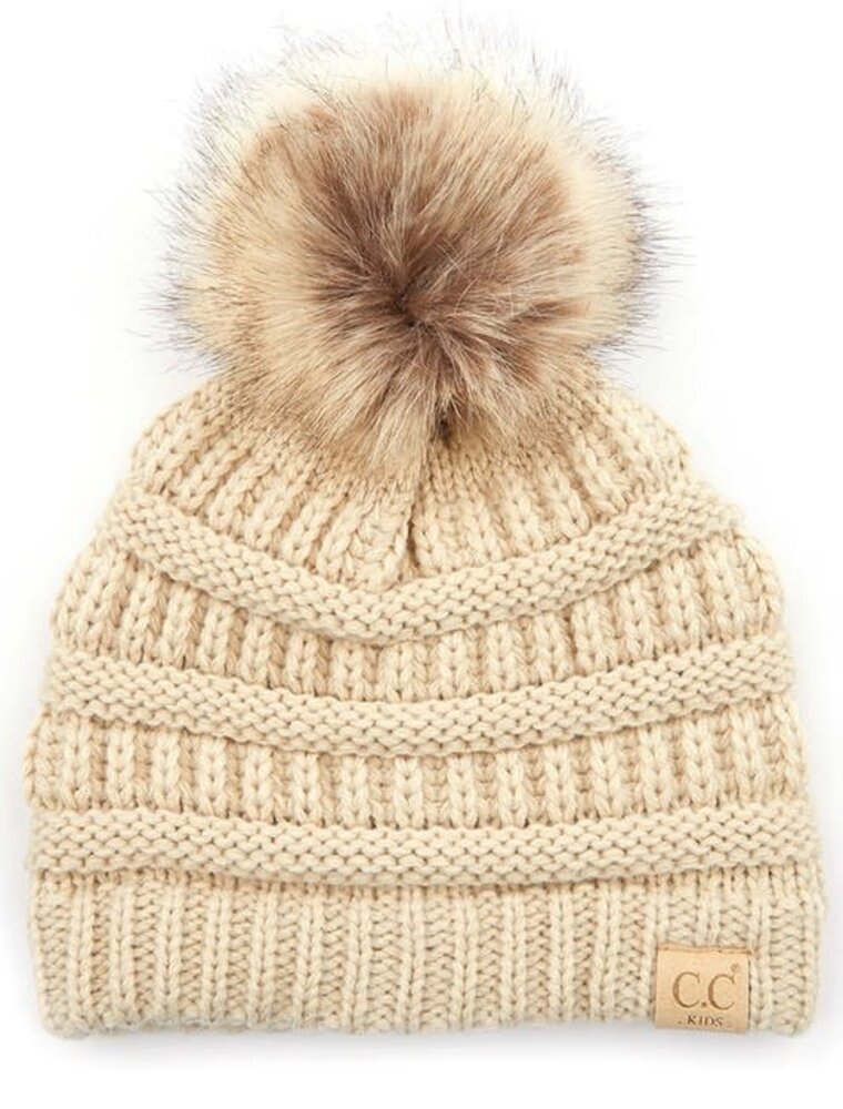 C.C Kids Solid Ribbed Beanie