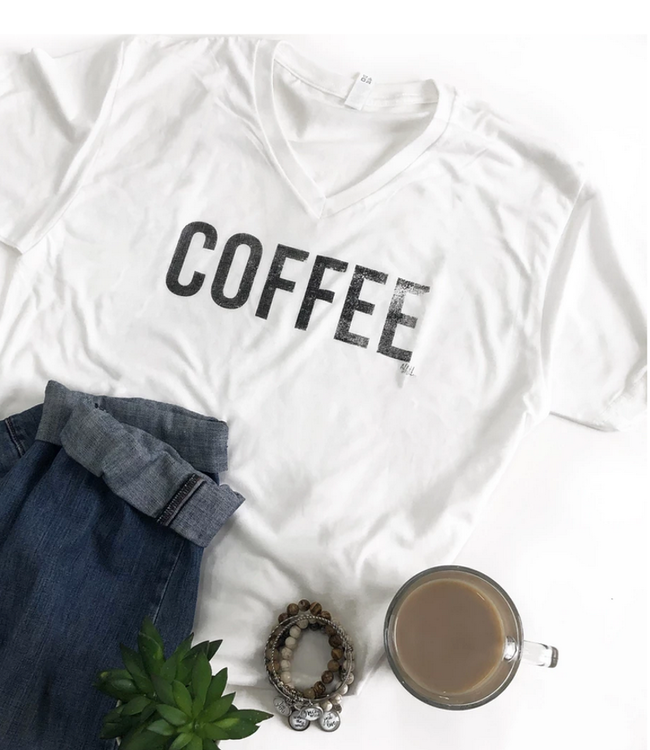 Coffee Short Sleeve T-Shirt - White
