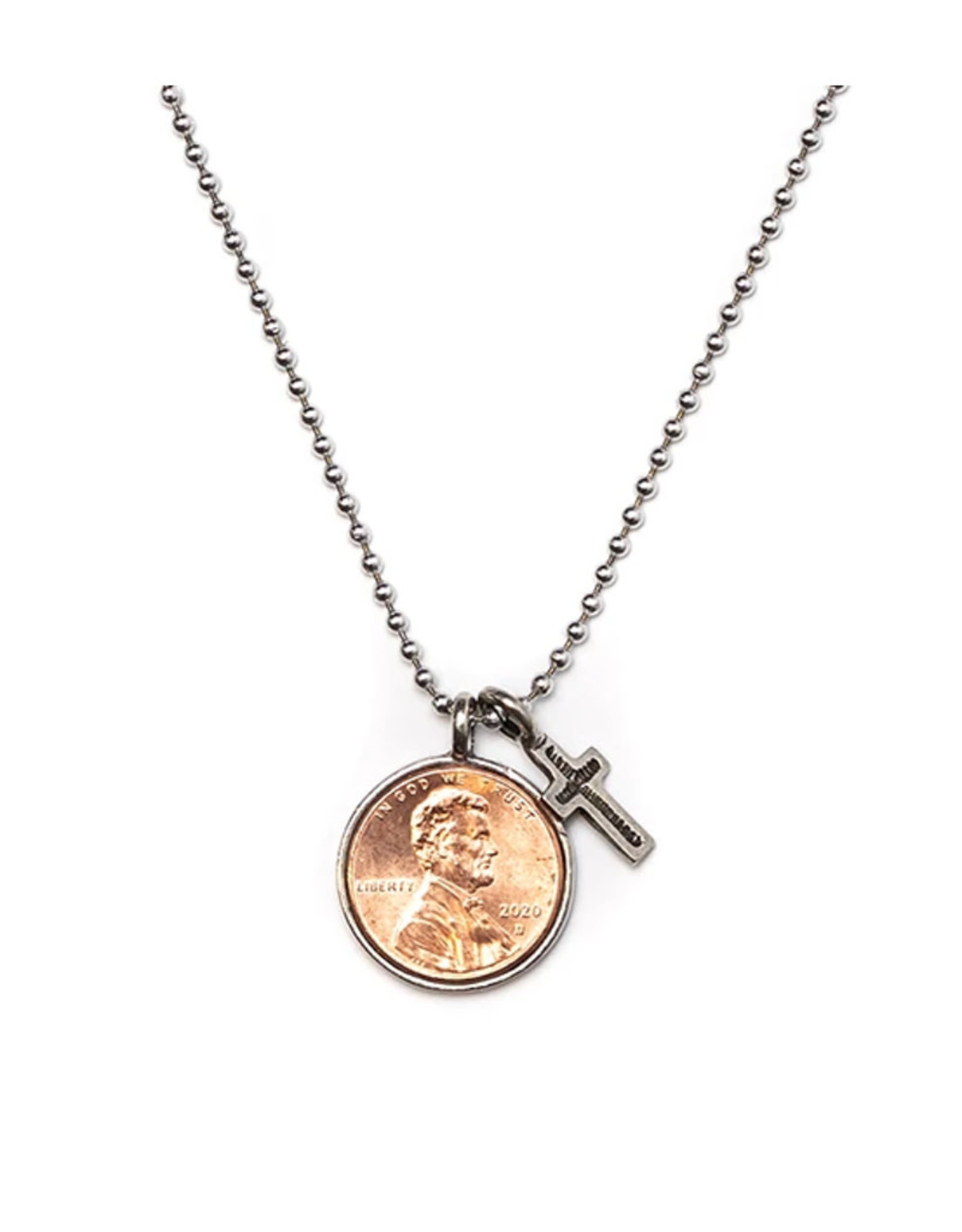 Penny from heaven cross necklace 