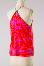 Leaf Print Halter Neck