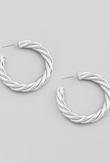 Circle Twist Open Hoop Earrings