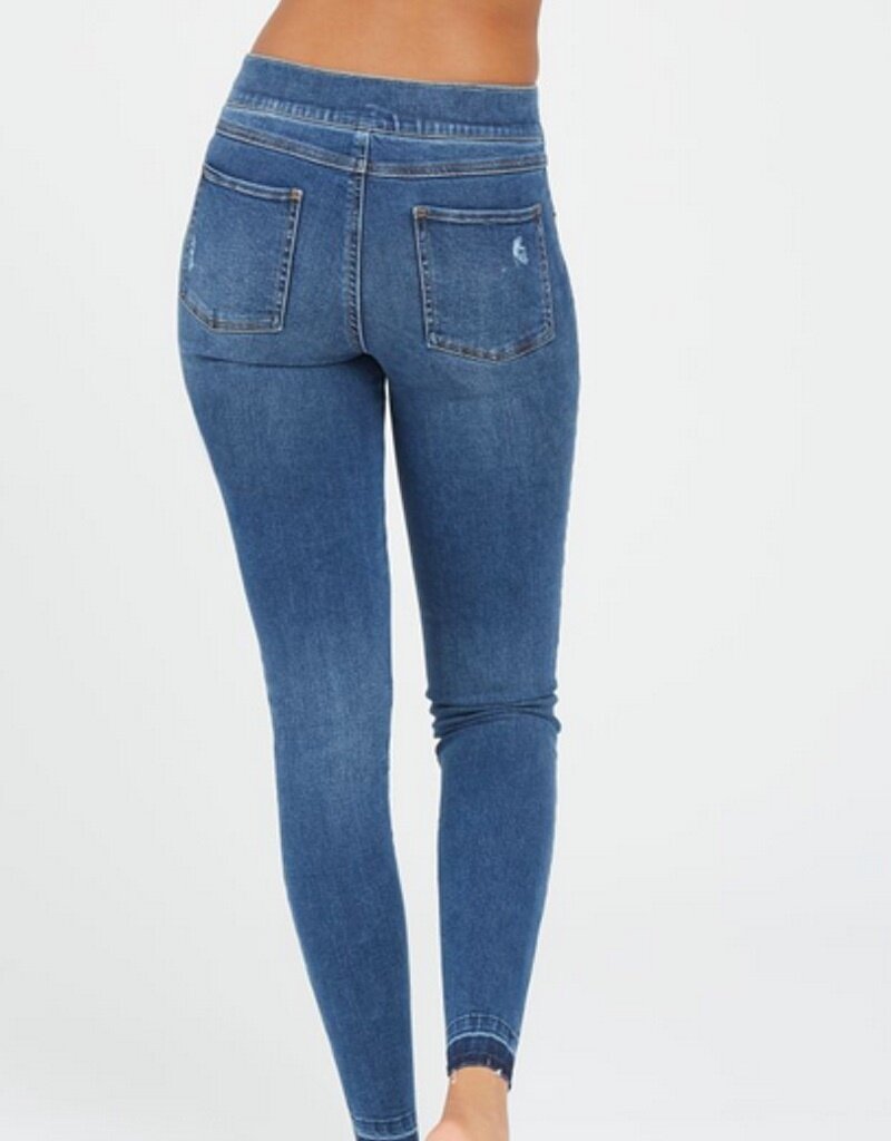 Distressed Ankle SPANX Skinny Jeans