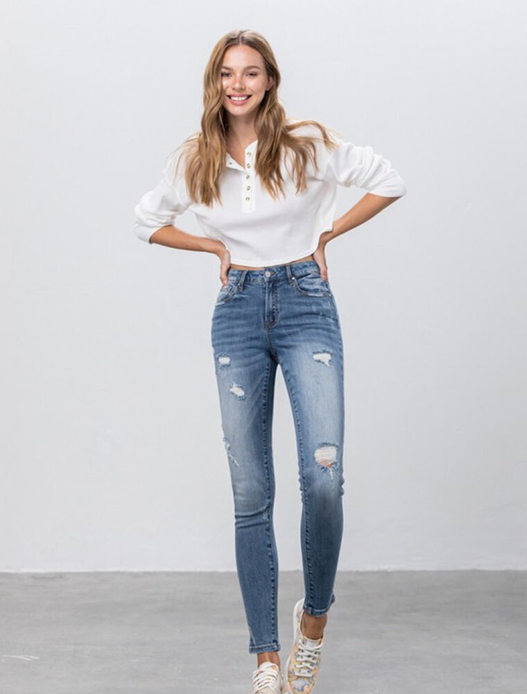 Everyday Mid Rise Ankle Skinny Jeans