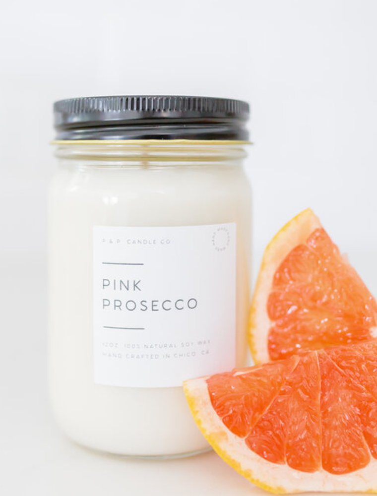 Pink Prosecco Candle