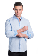 Long Sleeve Solid Dress Shirt - Light Blue