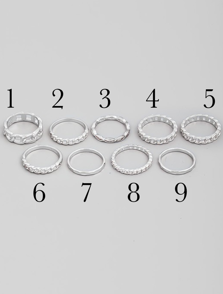 Silver Multi Chain Rings