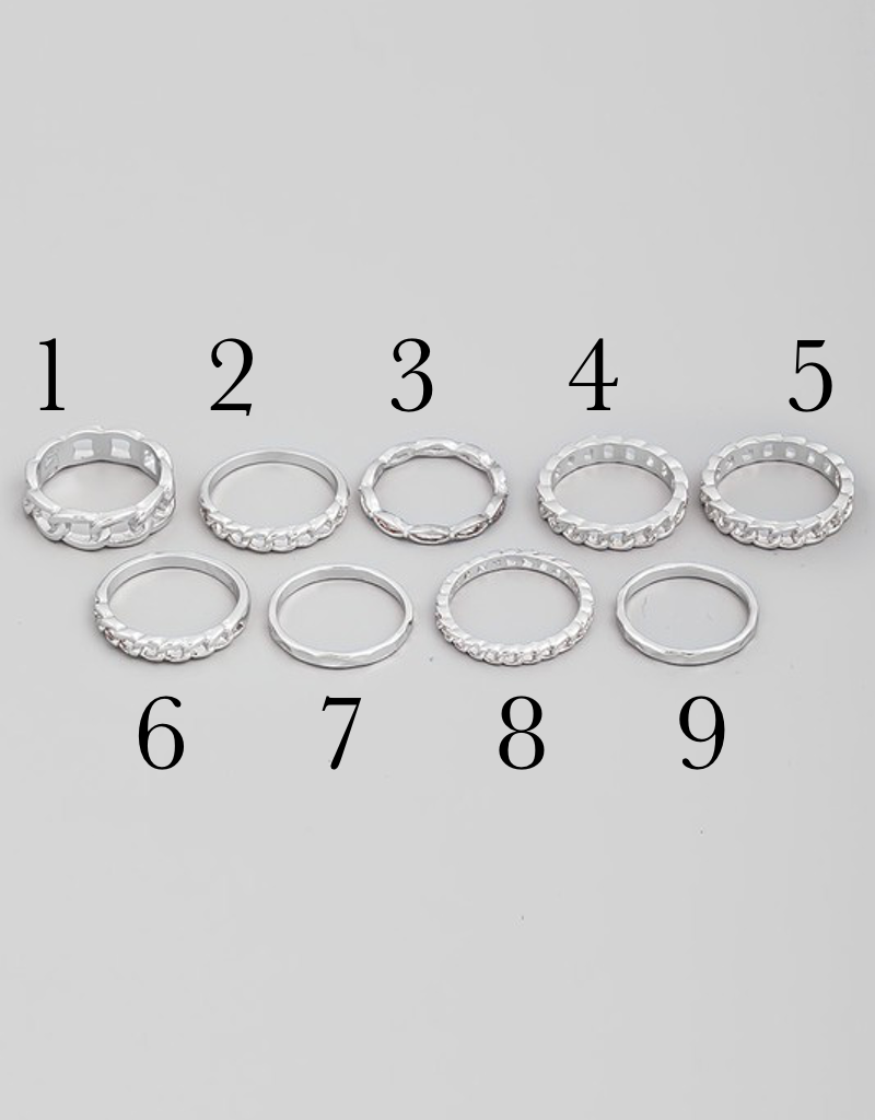 Silver Multi Chain Rings