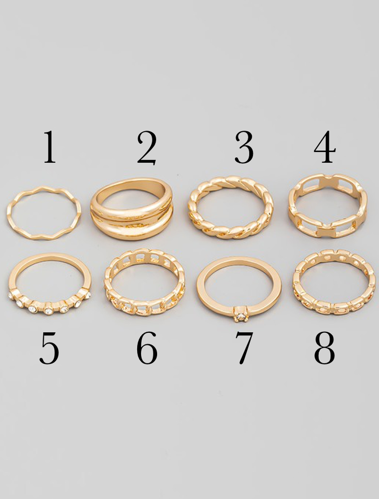 Gold Danity Chain Rings