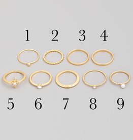 Gold Delicate Stud Rings