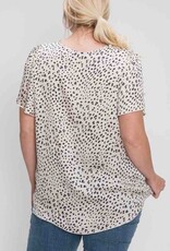 Leopard Printed Short Sleeve Top
