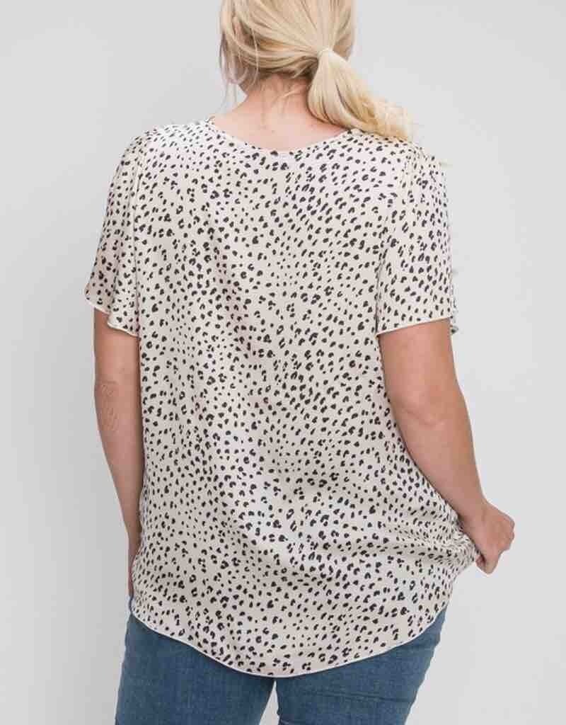 Leopard Printed Short Sleeve Top