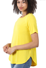 Modal Round Neck Short Sleeve - Yellow