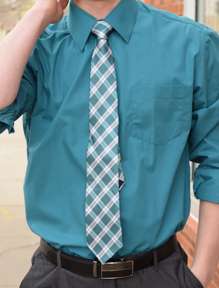 Teal Button Down